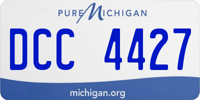 MI license plate DCC4427