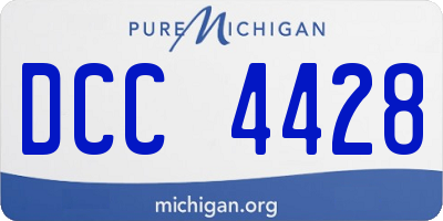 MI license plate DCC4428