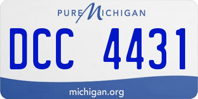 MI license plate DCC4431