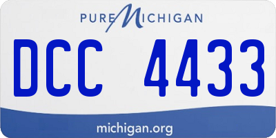 MI license plate DCC4433