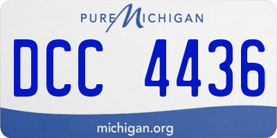 MI license plate DCC4436