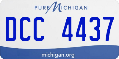 MI license plate DCC4437