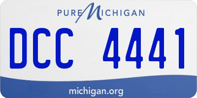 MI license plate DCC4441