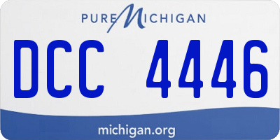 MI license plate DCC4446