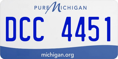 MI license plate DCC4451