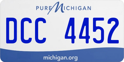 MI license plate DCC4452