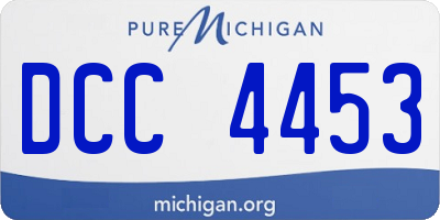 MI license plate DCC4453