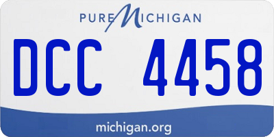 MI license plate DCC4458