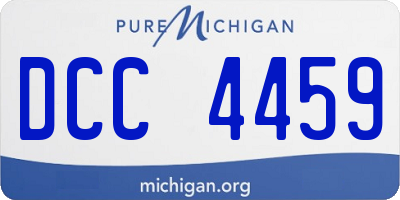 MI license plate DCC4459