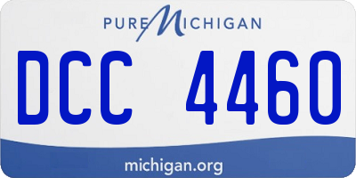 MI license plate DCC4460