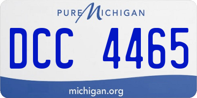 MI license plate DCC4465
