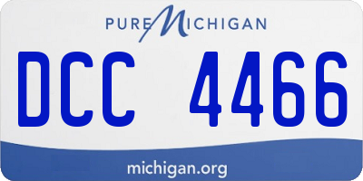 MI license plate DCC4466