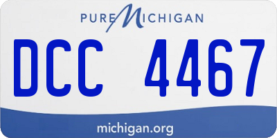 MI license plate DCC4467