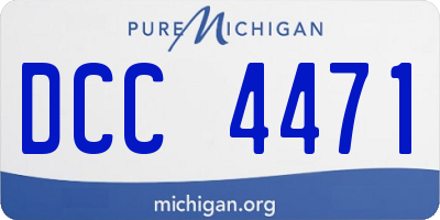 MI license plate DCC4471