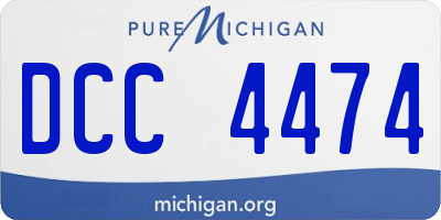 MI license plate DCC4474