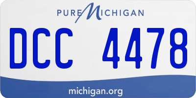 MI license plate DCC4478