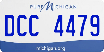 MI license plate DCC4479
