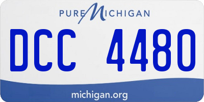 MI license plate DCC4480