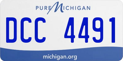 MI license plate DCC4491