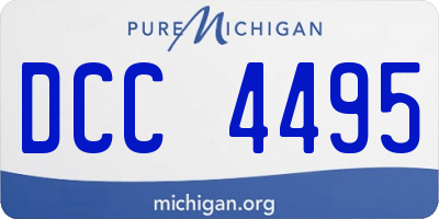 MI license plate DCC4495