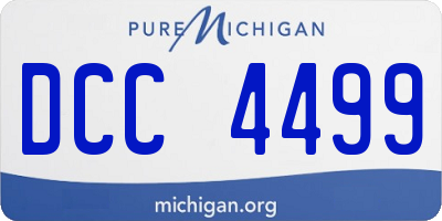 MI license plate DCC4499