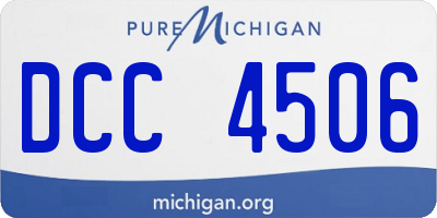MI license plate DCC4506