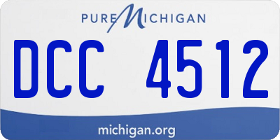 MI license plate DCC4512