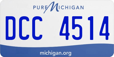 MI license plate DCC4514