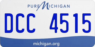MI license plate DCC4515