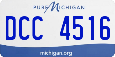 MI license plate DCC4516