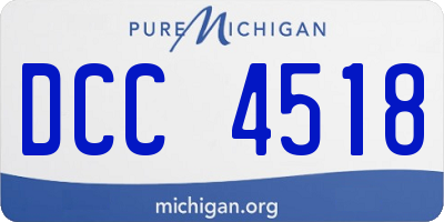 MI license plate DCC4518