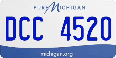 MI license plate DCC4520