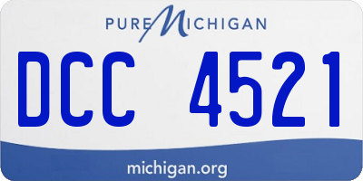 MI license plate DCC4521