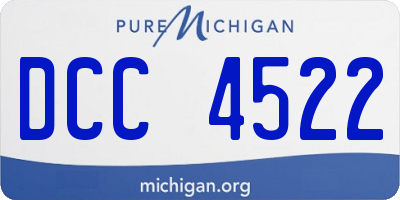 MI license plate DCC4522