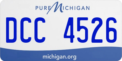 MI license plate DCC4526