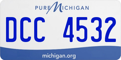 MI license plate DCC4532