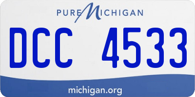 MI license plate DCC4533