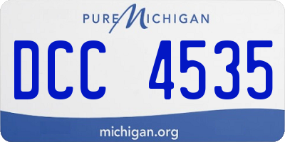 MI license plate DCC4535