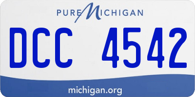 MI license plate DCC4542