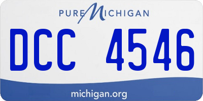 MI license plate DCC4546