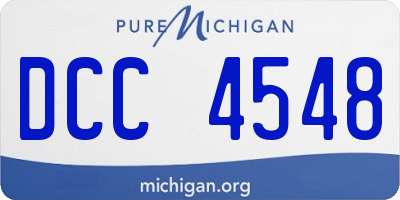 MI license plate DCC4548