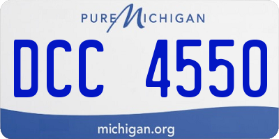 MI license plate DCC4550