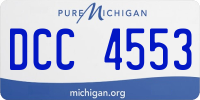 MI license plate DCC4553