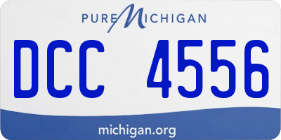 MI license plate DCC4556