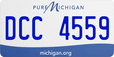MI license plate DCC4559