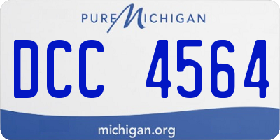 MI license plate DCC4564