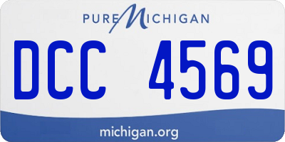 MI license plate DCC4569