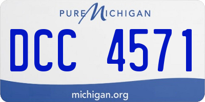 MI license plate DCC4571