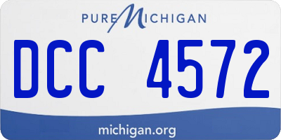 MI license plate DCC4572