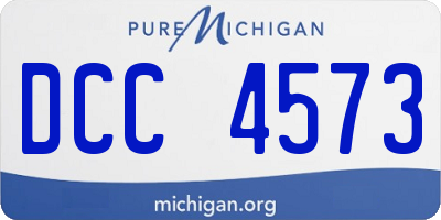 MI license plate DCC4573